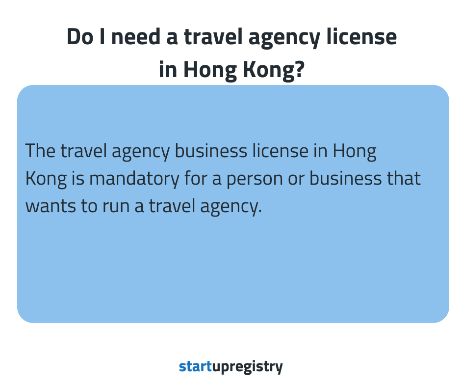 Travel agency license in Hong Kong